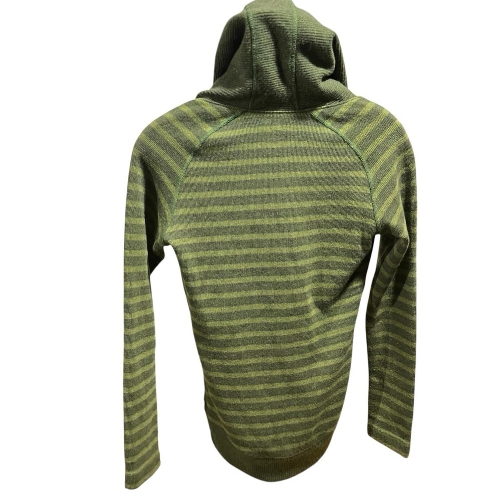 Mountain Hardwear Green Merino Wool Blend Sweater with Hoodie XS - Picture 6 of 11